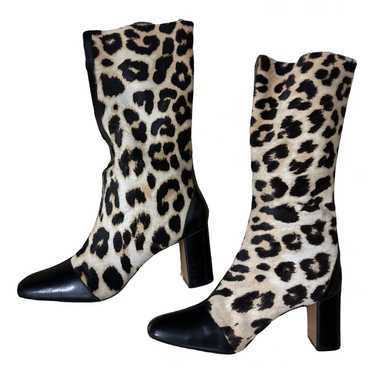 Celine Pony-style calfskin boots