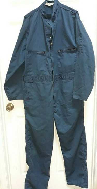 Vtg Key Jumpsuit Mechanic Coveralls Para Suit Navy Bl… - Gem