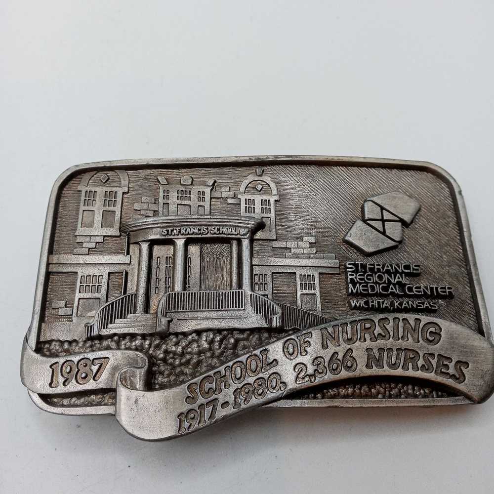 Vintage Wichita School Of Nursing Belt Buckle 198… - image 5