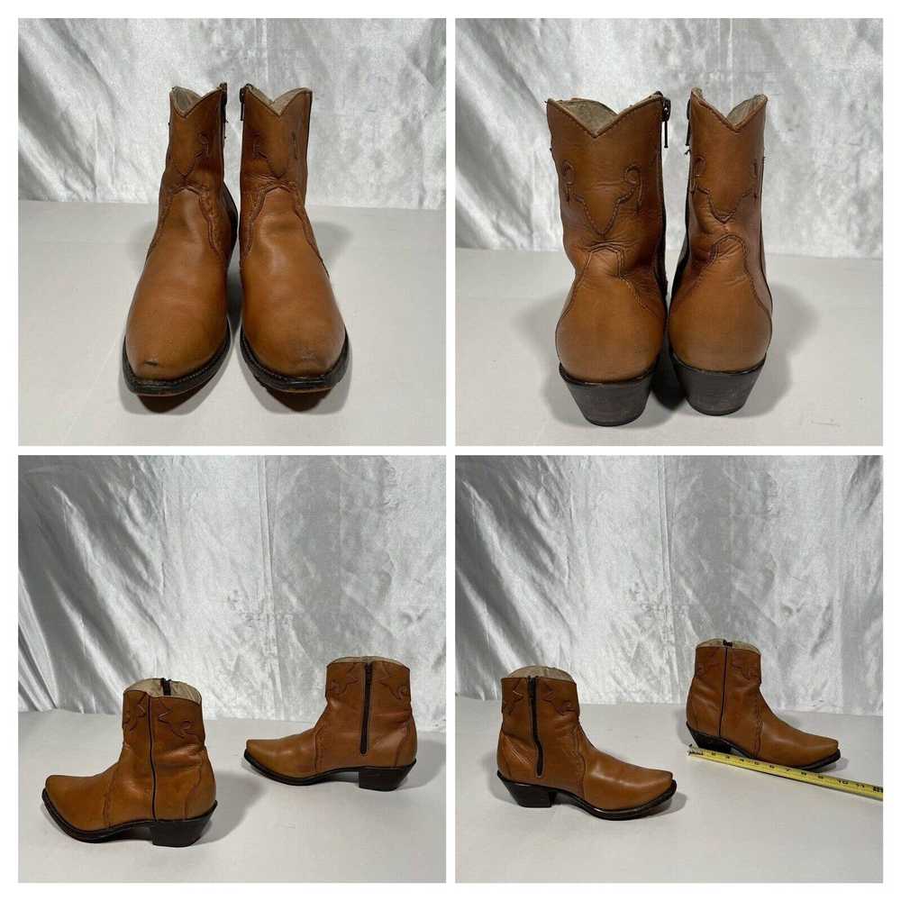Durango Durango Tan Leather Shorty Western Boots … - image 2