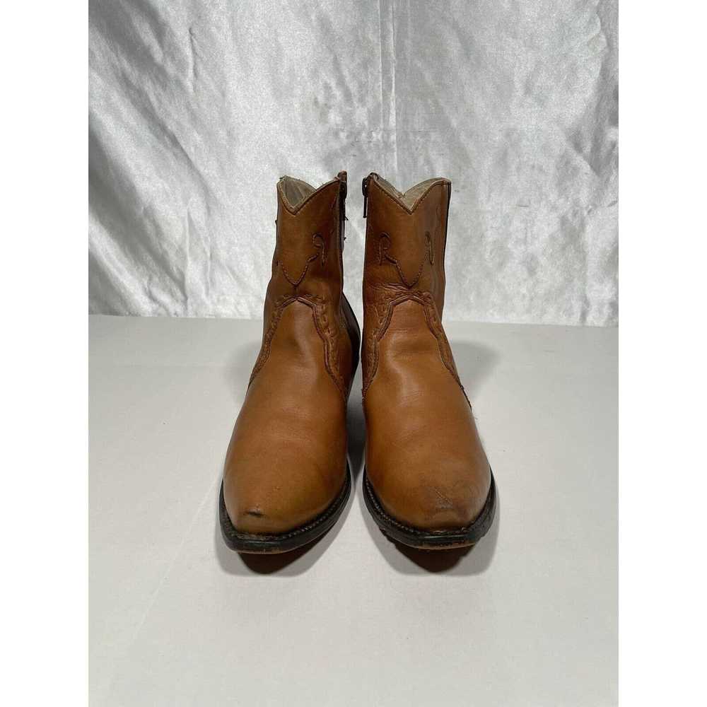 Durango Durango Tan Leather Shorty Western Boots … - image 4
