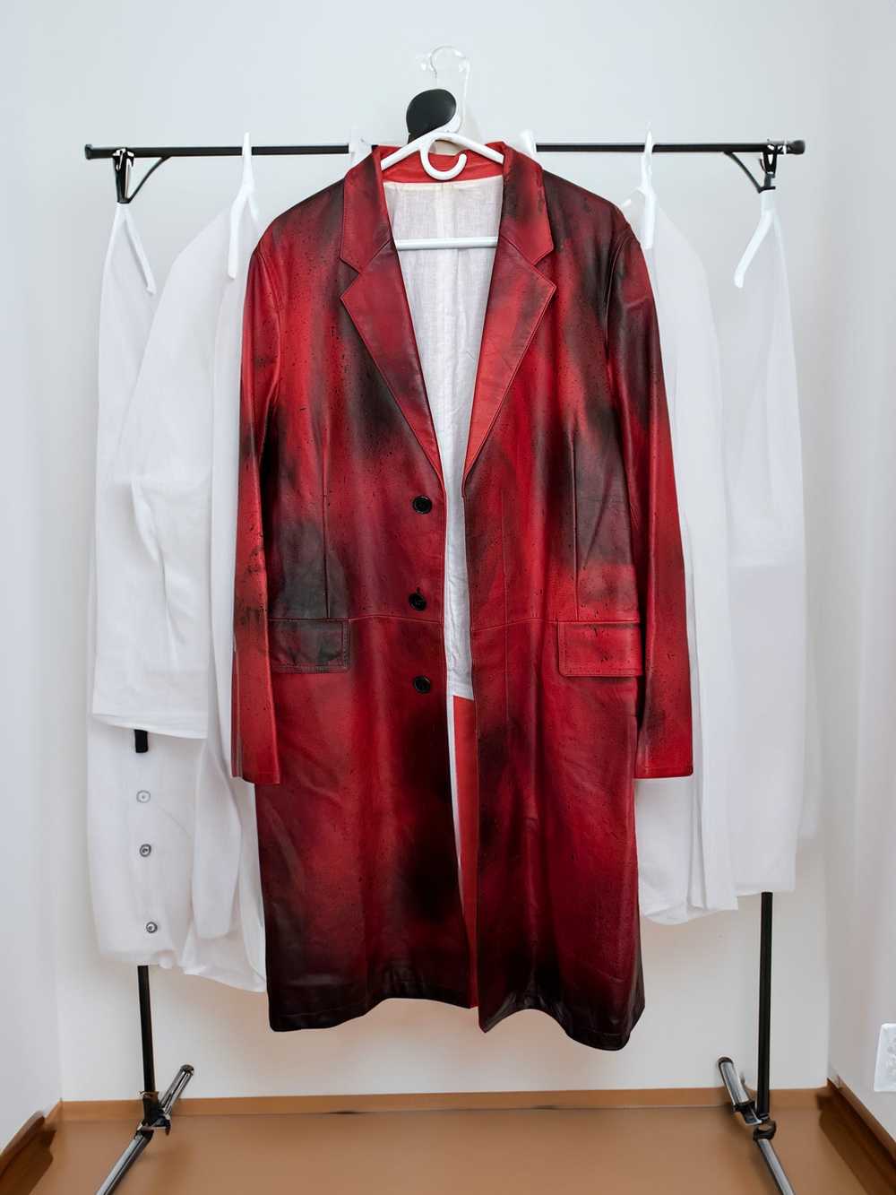 Calvin Klein 205W39NYC × Raf Simons Leather Coat … - image 3