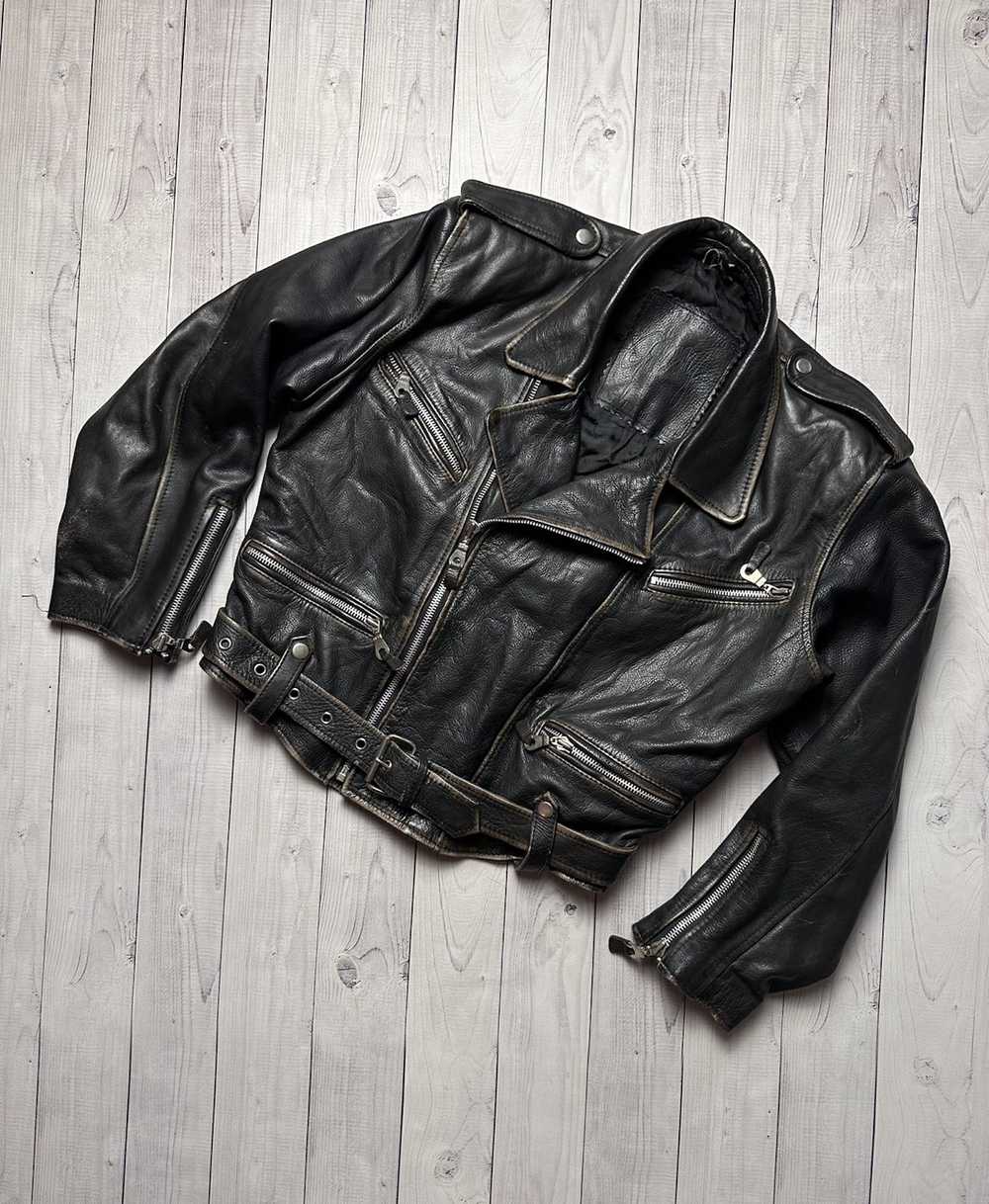 Leather Jacket × Streetwear × Vintage Vintage nat… - image 1