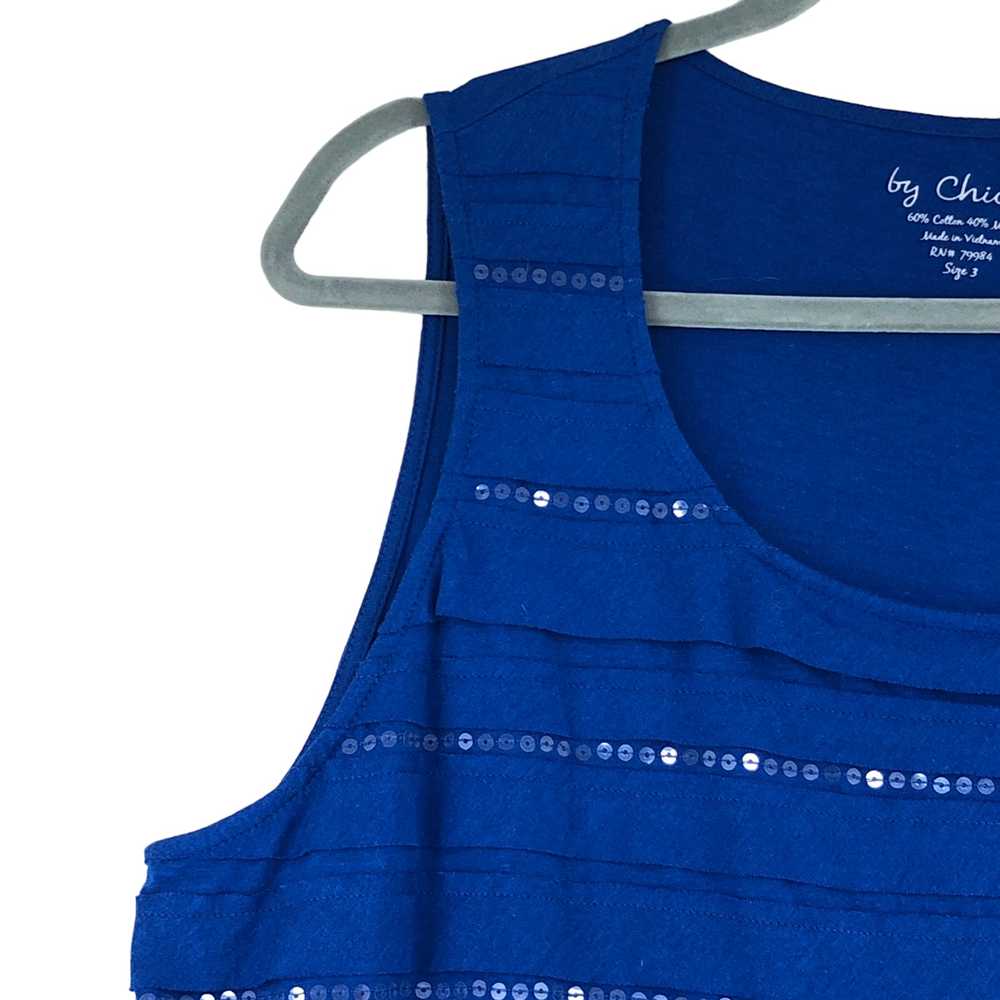 Chicos Chicos Womens Size 3 US 16 XL Tank Blue Se… - image 4