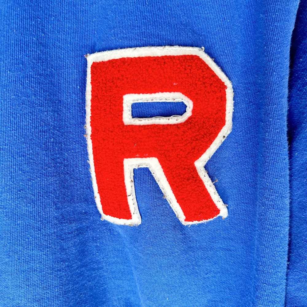 Vintage Blue sweatshirt with athletic letter R - image 2
