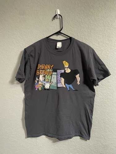 Cartoon Network Mens T-Shirt - Cow Chicken Johnny Bravo Courage & The Eds  Group (Small) 