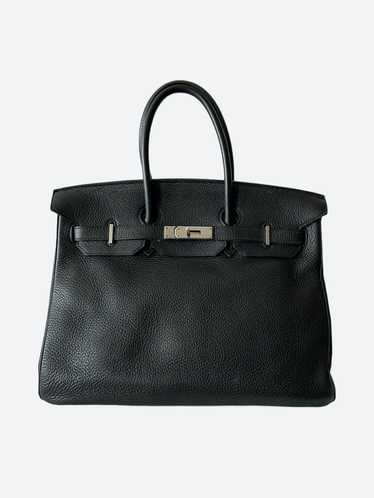 Hermes Hermès Black Clemence Birkin 35