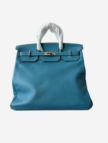 Hermes Hermes Bleu Jean Clemence Leather HAC Birki