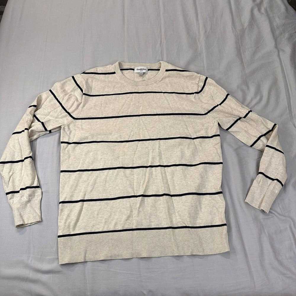 Other Goodfellow & Co Sweater Size L Striped Cott… - image 1