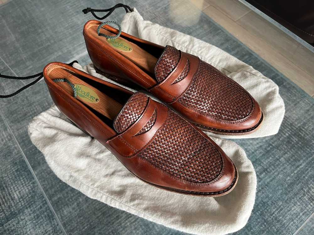 Allen Edmonds Lake Bluff - Walnut Brown Woven Cal… - image 1