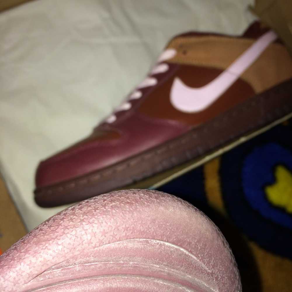 Nike × Vintage Nike Dunk Low Brown Stain Pink Ice… - image 10