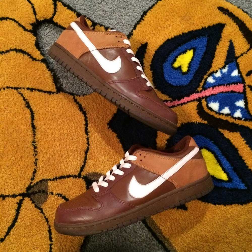 Nike × Vintage Nike Dunk Low Brown Stain Pink Ice… - image 2