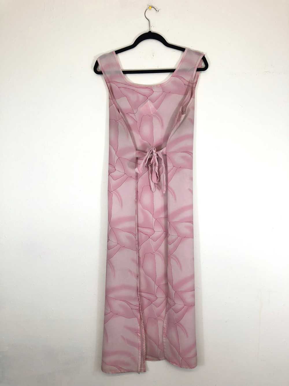 Abstract Pink Flowers Dress - image 3