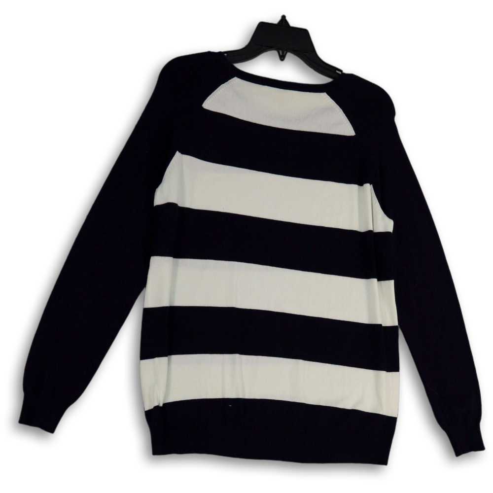 Michael Kors Womens Blue White Striped Round Neck… - image 2