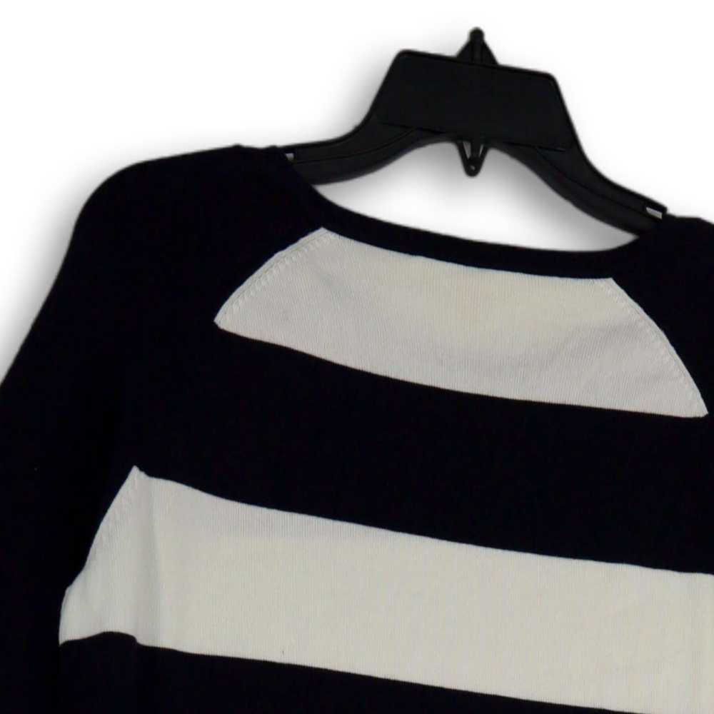 Michael Kors Womens Blue White Striped Round Neck… - image 4