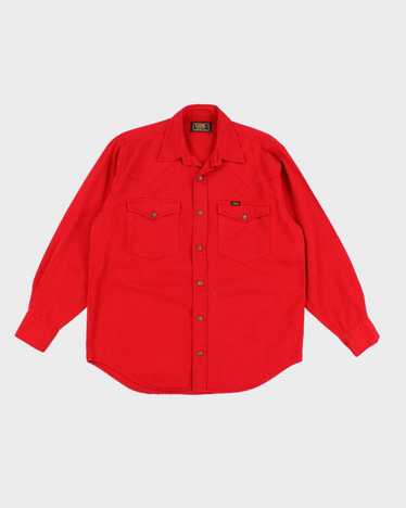 Vintage 70s Lee Red Workwear Shirt - M - image 1