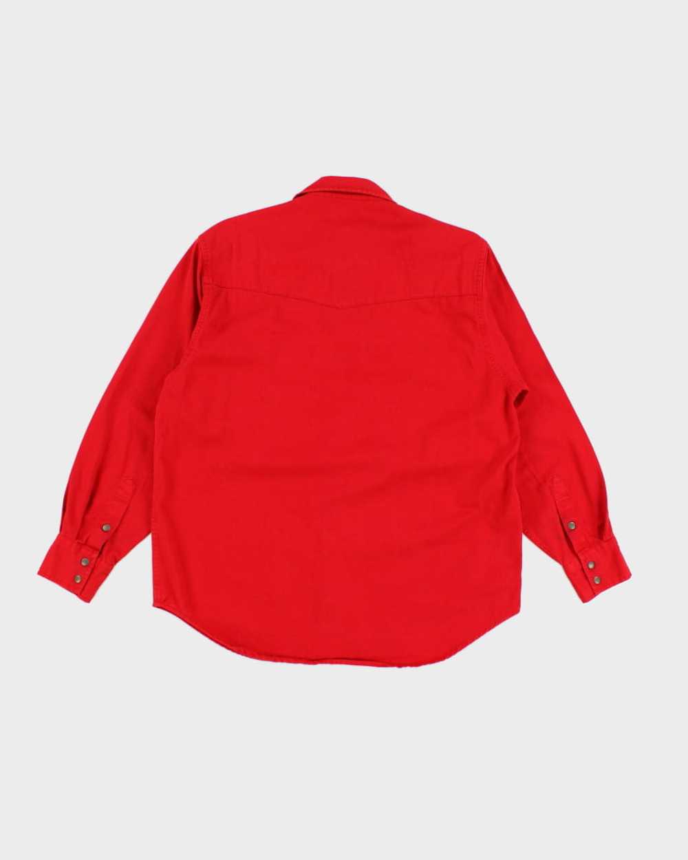 Vintage 70s Lee Red Workwear Shirt - M - image 2