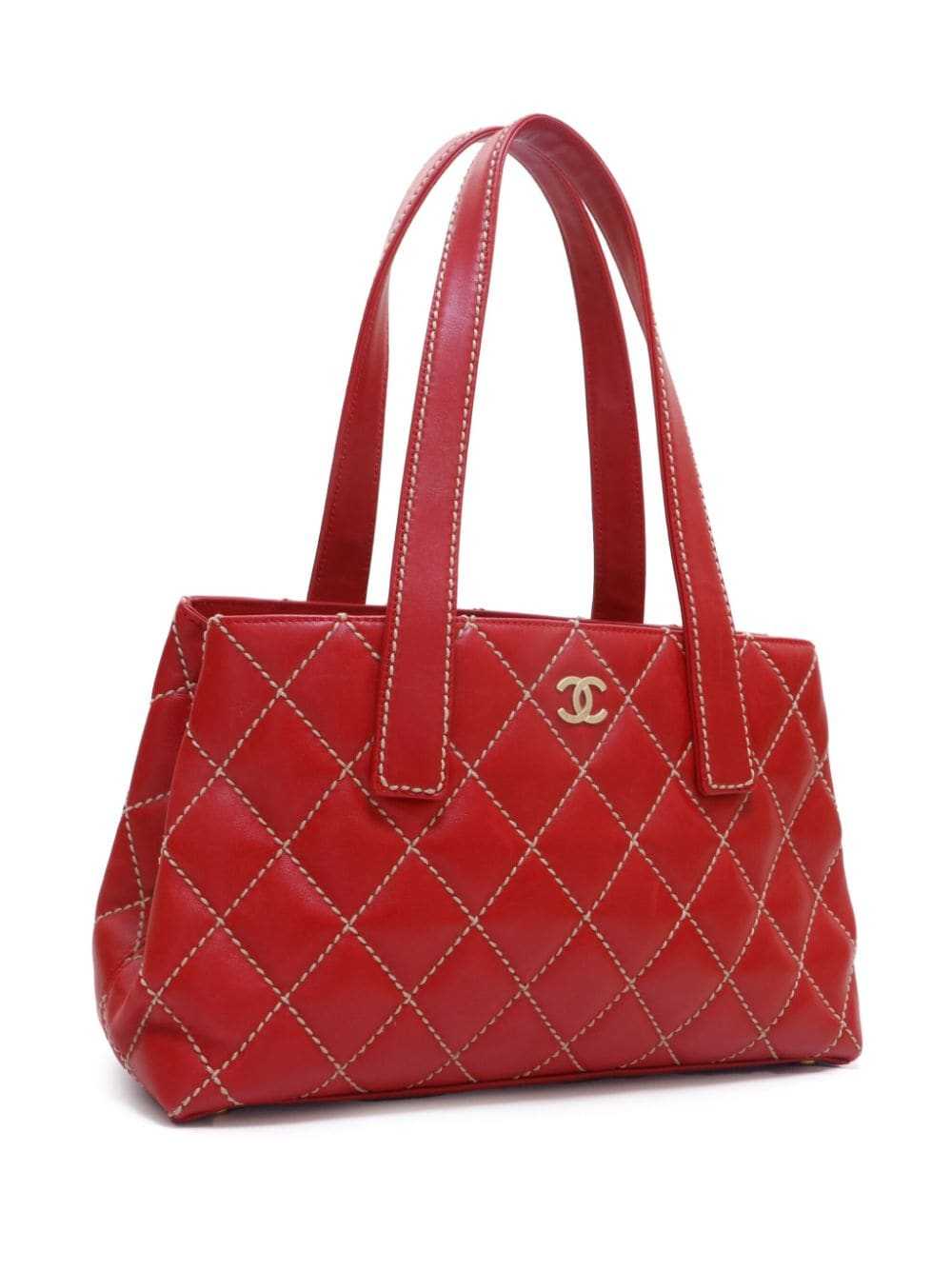 CHANEL Pre-Owned 2002 Wild Stitch tote bag - Red - image 3
