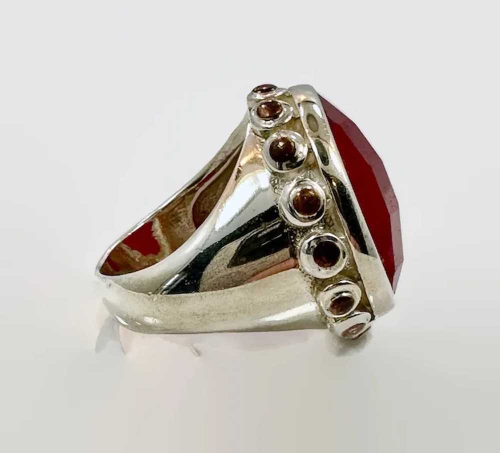Garnet Ring, Sterling Silver, Barse, Designer, Ma… - image 5