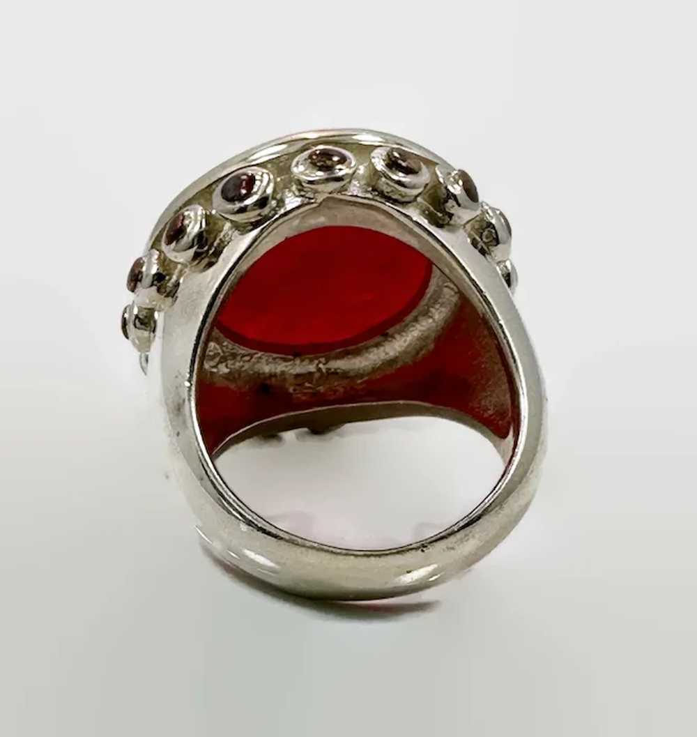 Garnet Ring, Sterling Silver, Barse, Designer, Ma… - image 6