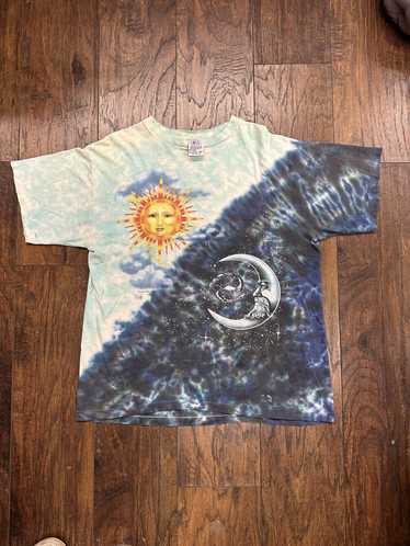 Womens Prana Sweatshirt size M | Boho | BleachArt | reverse selling tie dye | Celestial Sun Moon & Stars