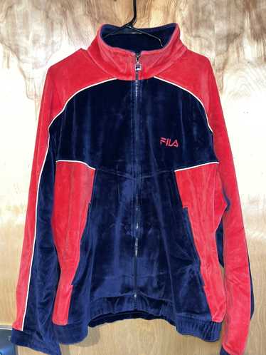 FILA Retro Men's Black with Red Stripes Track Pants Bottoms Straight  Trousers XL