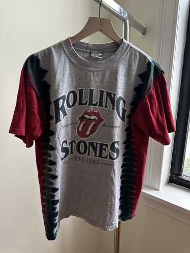 The Rolling Stones Gray Tie-Dye Rolling Stones Tee