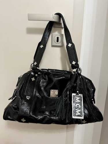 MCM MCM Spellout Logo Patent Leather Black Bag - image 1