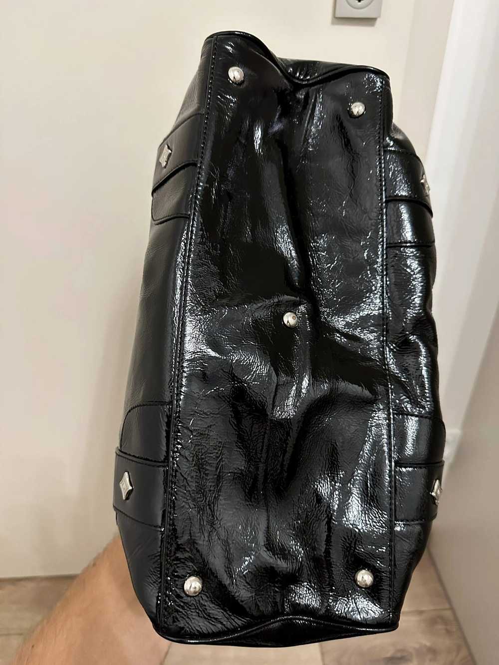 MCM MCM Spellout Logo Patent Leather Black Bag - image 6