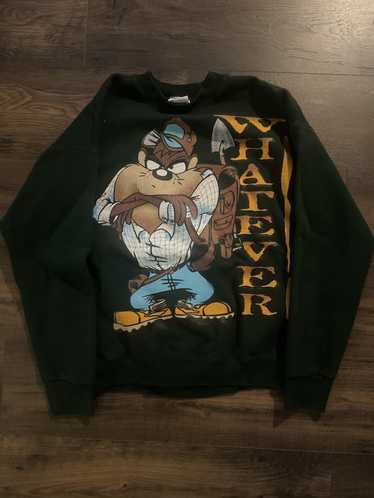 Vintage Vintage Looney Toons Taz “whatever” Crewne