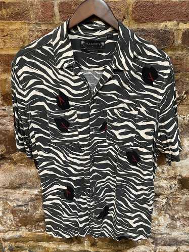 Allsaints Allsaints Zebra Print Short Sleeve Butto