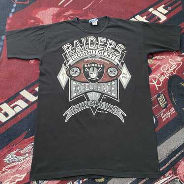 Vintage 1993 Los Angeles Raiders Tshirt Made in USA Logo 7 Oakland Las Vegas