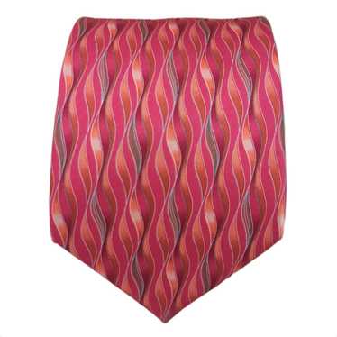 Lanvin LANVIN PARIS Pink Geometric Silk Tie FRANC… - image 1