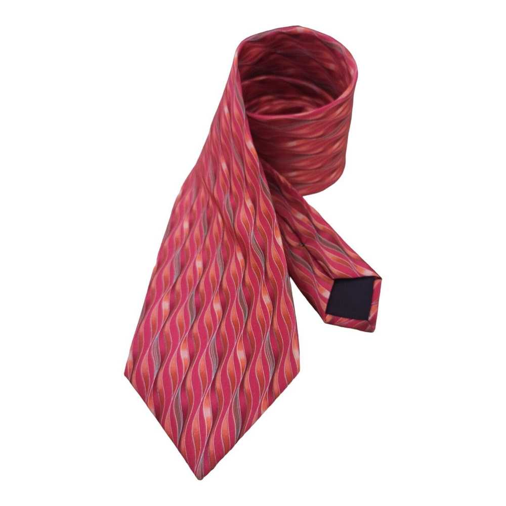Lanvin LANVIN PARIS Pink Geometric Silk Tie FRANC… - image 3