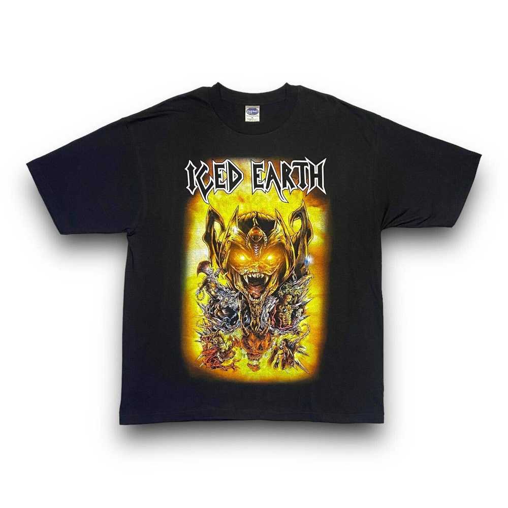 Band Tees × Vintage Vintage 90s Iced Earth Dark G… - image 2