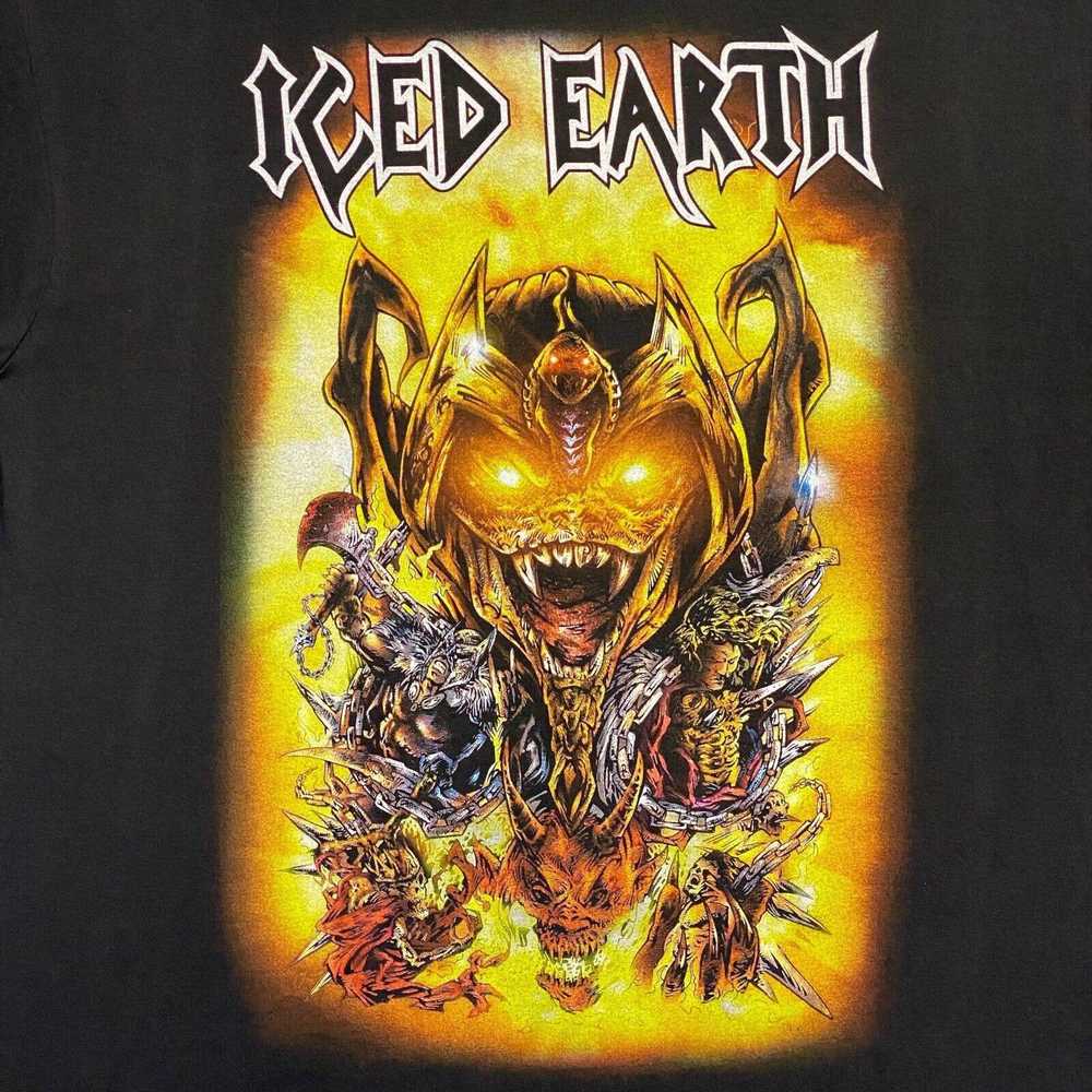 Band Tees × Vintage Vintage 90s Iced Earth Dark G… - image 4