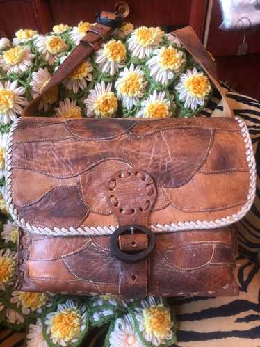 1970s leather patchwork bag - Gem