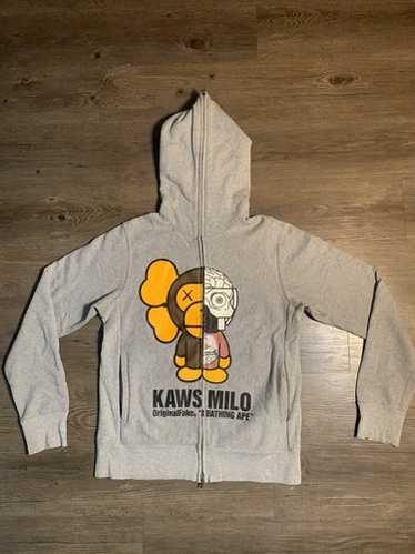 APE BAPE KAWS A.P.C. スウェット　BABY MILO XL BAPE × kaws milo companion full zip hoodie pink Women's A