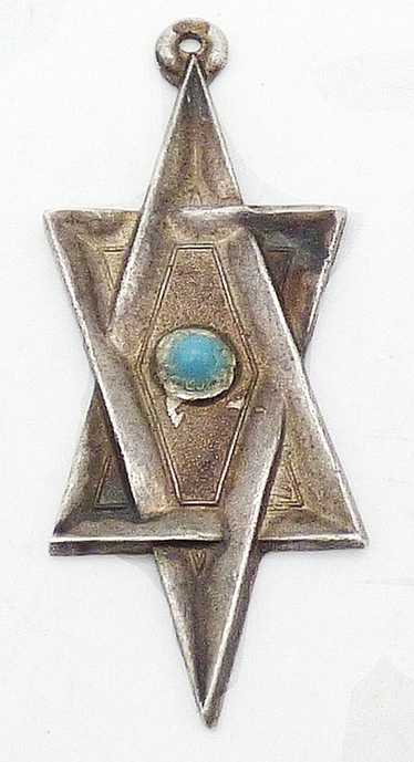 Israeli Dimesional Sterling Star of David Pendant - image 1