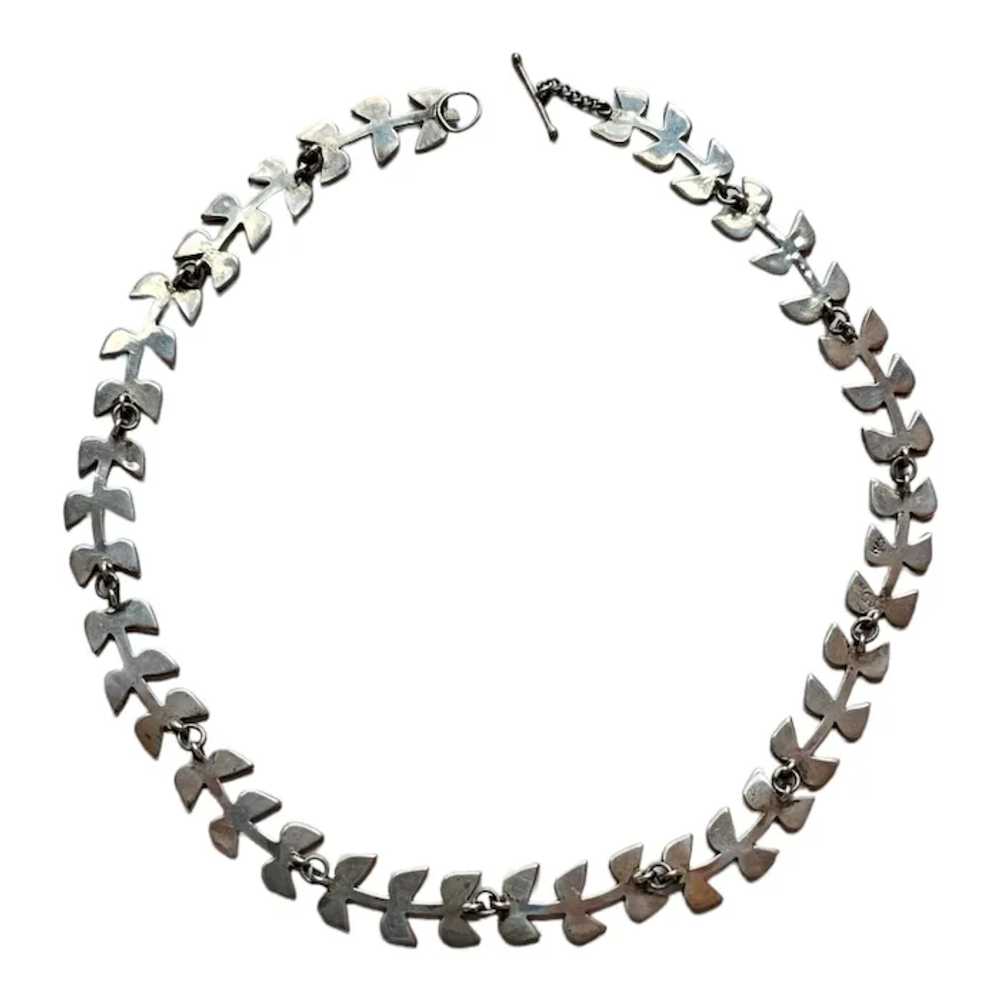 Tiger Eye Inlay Silver Necklace - image 3