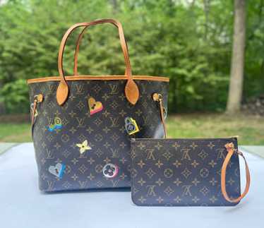 Louis Vuitton Neverfull Tote MM Black Wild at Heart LIMITED ED. Pristine!