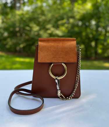 CHLOE Suede Calfskin Mini Faye Bracelet Bag Airy Grey | FASHIONPHILE