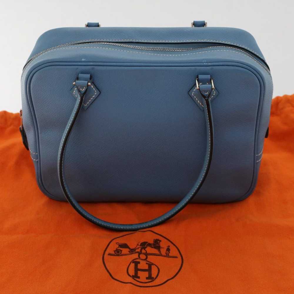 Hermes HERMES Purum 20 Hand Bag Leather Light Blu… - image 12