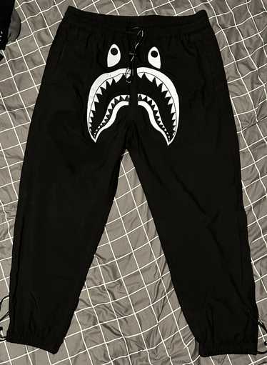 BAPE Black Reflective Shark Lounge Pants A Bathing Ape