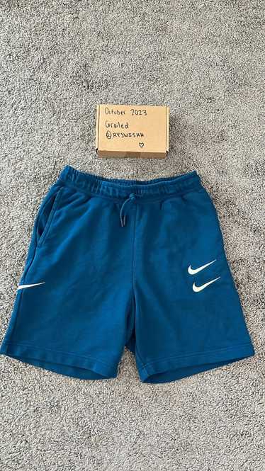Nike Nike Turquoise Blue Double Swoosh Shorts