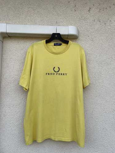 Fred Perry × Streetwear × Vintage Yellow Center L… - image 1
