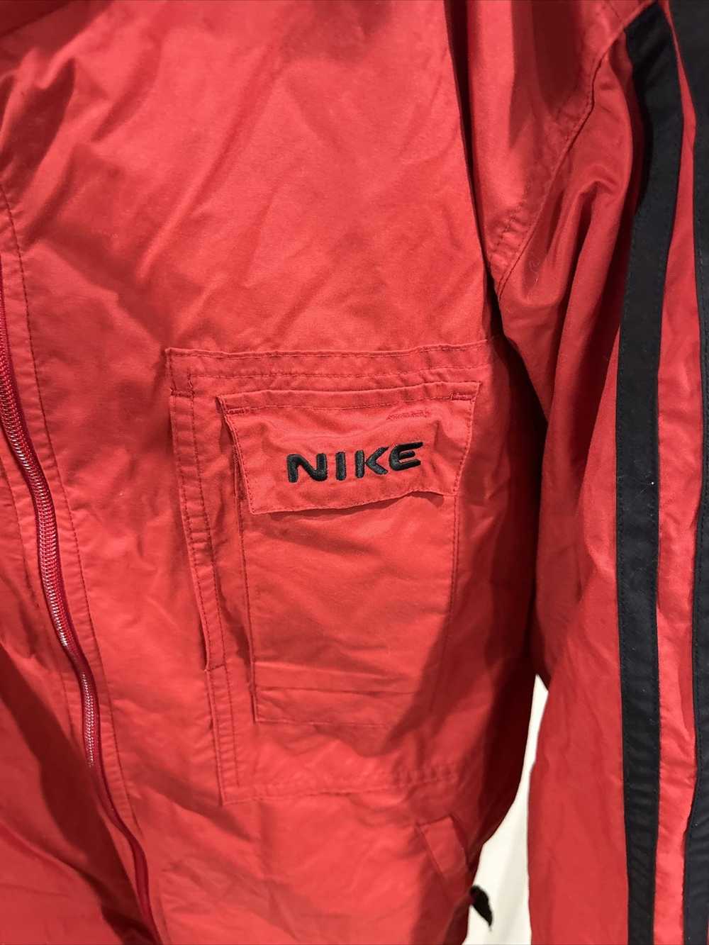 Nike × Vintage VTG Y2K Nike Red Embroidered Zip W… - image 2