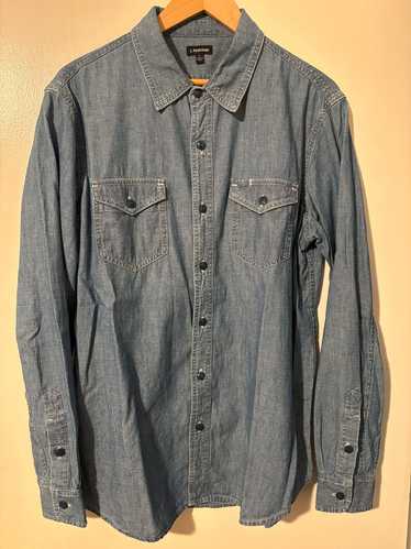 J Peterman Long-sleeve chambray shirt