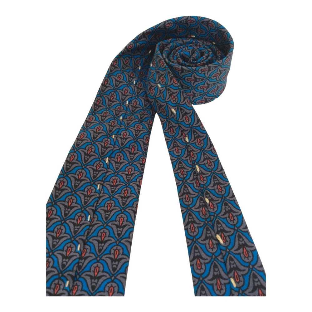 Emilio EMILIO PUCCI Blue Arabesque Print Silk Tie… - image 4