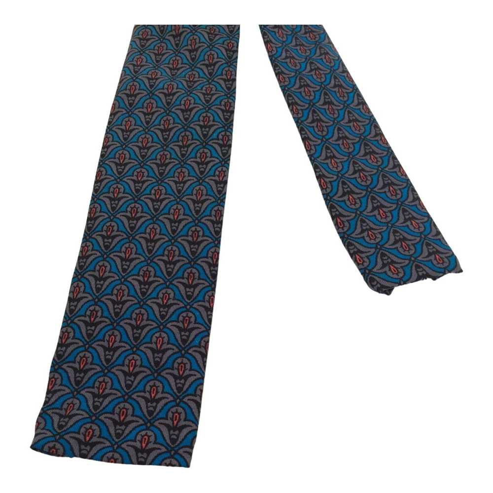 Emilio EMILIO PUCCI Blue Arabesque Print Silk Tie… - image 5